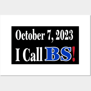 October 7, 2023, I Call BS! - Back Posters and Art